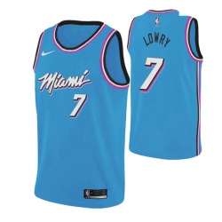 Miami Heat 7 Kyle Lowry 2019 20 Blue Miami City Edition NBA Jersey