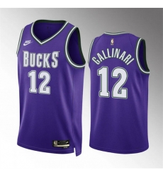 Milwaukee Bucks 12 Danilo Gallinari Purple Classic Edition Stitched Basketball Jersey