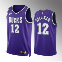 Milwaukee Bucks 12 Danilo Gallinari Purple Classic Edition Stitched Basketball Jersey