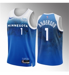 Minnesota Timberwolves 1 Kyle Anderson Blue 2023-24 City Edition Stitched Jersey