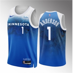 Minnesota Timberwolves 1 Kyle Anderson Blue 2023-24 City Edition Stitched Jersey
