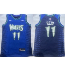 Minnesota Timberwolves 11 Naz Reid Blue City Edition Stitched Jersey