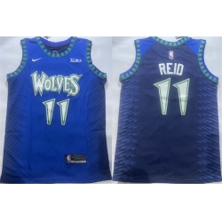 Minnesota Timberwolves 11 Naz Reid Blue City Edition Stitched Jersey