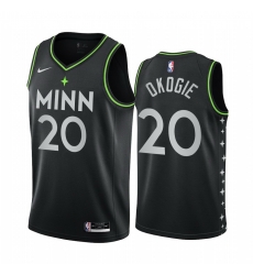 Minnesota Timberwolves 20 Josh Okogie Black NBA Swingman 2020 21 City Edition Jersey