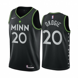 Minnesota Timberwolves 20 Josh Okogie Black NBA Swingman 2020 21 City Edition Jersey