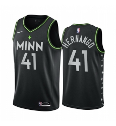 Minnesota Timberwolves 41 Juancho Hernangomez Black NBA Swingman 2020-21 City Edition Jersey