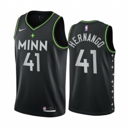 Minnesota Timberwolves 41 Juancho Hernangomez Black NBA Swingman 2020-21 City Edition Jersey