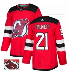 New Jersey Devils 21 Kyle Palmieri Red Fashion Gold NHL Jersey