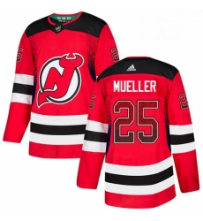 New Jersey Devils 25 Mirco Mueller Red Drift Fashion NHL Jersey
