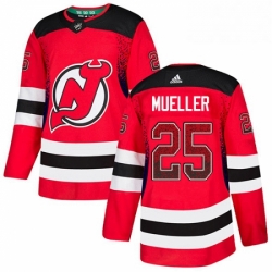New Jersey Devils 25 Mirco Mueller Red Drift Fashion NHL Jersey