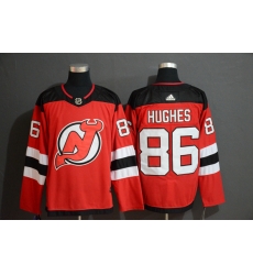 New Jersey Devils 86 Jack Hughes Red Jersey