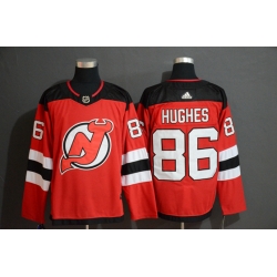 New Jersey Devils 86 Jack Hughes Red Jersey