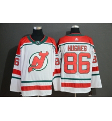 New Jersey Devils 86 Jack Hughes White Jersey