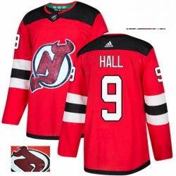 New Jersey Devils 9 Taylor Hall Red Fashion Gold NHL Jersey