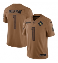Arizona Cardinals 1 Kyler Murray 2023 Brown Salute To Service Limited Stitched Football Jersey