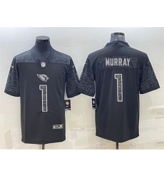 Arizona Cardinals 1 Kyler Murray Black Reflective Limited Stitched Football Jersey