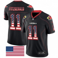Arizona Cardinals 11 Larry Fitzgerald Limited Black Rush USA Flag NFL Jersey