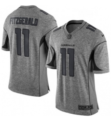 Arizona Cardinals 11 Larry Fitzgerald Limited Gray Gridiron NFL Jersey