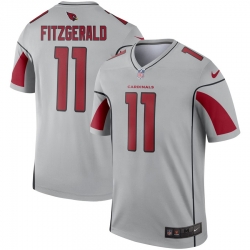 Arizona Cardinals 11 Larry Fitzgerald Silver Inverted Legend Jersey
