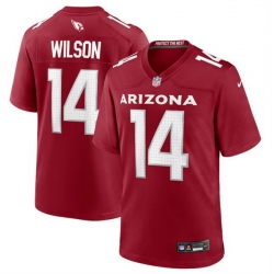 Arizona Cardinals 14 Michael Wilson Red Stitched Football Game Jersey