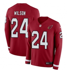 Arizona Cardinals 24 Adrian Wilson Red Team Color Stitched NFL Limited Therma Long Sleeve Jersey Arizona Cardinals 24 Adrian Wilson Red Team Color Stitched NFL Limited Therma Long Sleeve Jersey