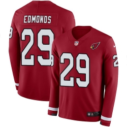 Arizona Cardinals 29 Chase Edmonds Red Team Color Stitched NFL Limited Therma Long Sleeve Jersey