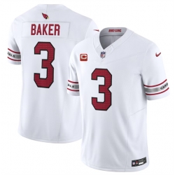 Arizona Cardinals 3 Budda Baker White With 4 Star C Patch Vapor Untouchable F U S E Limited Stitched Football Jersey