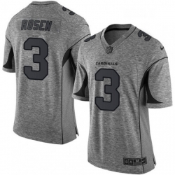 Arizona Cardinals 3 Josh Rosen Limited Gray Gridiron NFL Jersey