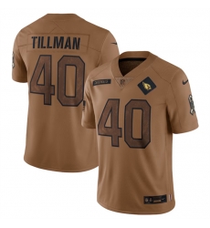 Arizona Cardinals 40 Pat Tillman 2023 Brown Salute To Service Limited Stitched Football Jersey