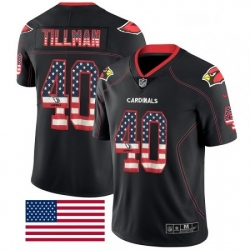 Arizona Cardinals 40 Pat Tillman Limited Black Rush USA Flag NFL Jersey