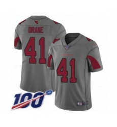 Arizona Cardinals 41 Kenyan Drake Limited Silver Inverted Legend 100th Season Football Jersey