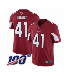 Arizona Cardinals 41 Kenyan Drake Red Team Color Vapor Untouchable Limited Player 100th Season Football Jersey