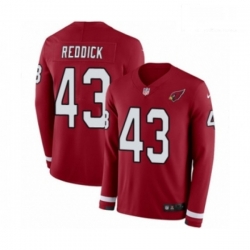 Arizona Cardinals 43 Haason Reddick Limited Red Therma Long Sleeve NFL Jersey