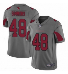 Arizona Cardinals 48 Isaiah Simmons Silver Stitched NFL Limited Inverted Legend Jersey