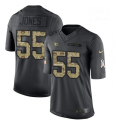 Arizona Cardinals 55 Chandler Jones Limited Black 2016 Salute To Service NFL Jersey