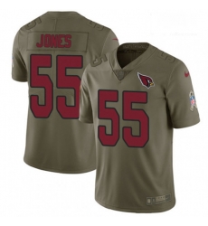 Arizona Cardinals 55 Chandler Jones Limited Olive 2017 Salute To Service NFL Jersey