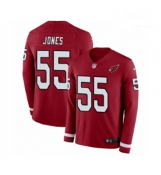 Arizona Cardinals 55 Chandler Jones Limited Red Therma Long Sleeve NFL Jersey