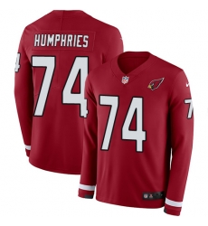 Arizona Cardinals 74 D J Humphries Red Team Color Stitched NFL Limited Therma Long Sleeve Jersey Arizona Cardinals 74 D J Humphries Red Team Color Stitched NFL Limited Therma Long Sleeve Jersey