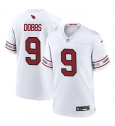 Arizona Cardinals 9 Joshua Dobbs White 2023 Stitched Game Football Jersey Arizona Cardinals 9 Joshua Dobbs White 2023 Stitched Game Football Jersey