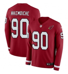 Arizona Cardinals 90 Robert Nkemdiche Red Team Color Stitched NFL Limited Therma Long Sleeve Jersey Arizona Cardinals 90 Robert Nkemdiche Red Team Color Stitched NFL Limited Therma Long Sleeve Jersey