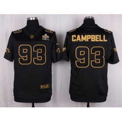 Arizona Cardinals 93 Calais Campbell Pro Line Black Gold Collection Stitched NFL Elite Jersey