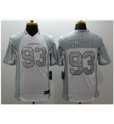 Arizona Cardinals 93 Calais Campbell White Stitched NFL Limited Platinum Jersey
