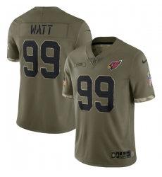 Arizona Cardinals 99 J J Watt Olive 2022 Salute To Service Limited Stitched Jersey