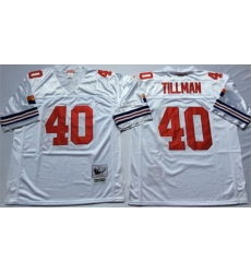 Mitchell And Ness Arizona Cardinals 40 Pat Tillman White Throwback Stitched NFL Jersey