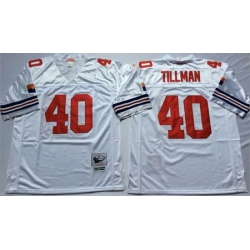 Mitchell And Ness Arizona Cardinals 40 Pat Tillman White Throwback Stitched NFL Jersey