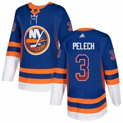 New York Islanders 3 Adam Pelech Royal Blue Drift Fashion NHL jersey