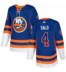 New York Islanders 4 Robin Salo Royal Blue Drift Fashion NHL jersey
