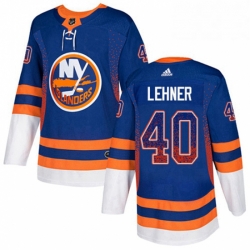 New York Islanders 40 Robin Lehner Royal Blue Drift Fashion NHL jersey