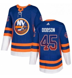New York Islanders 45 Noah Dobson Royal Blue Drift Fashion NHL jersey