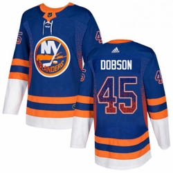 New York Islanders 45 Noah Dobson Royal Blue Drift Fashion NHL jersey
